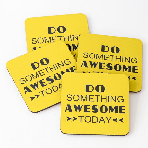 Item preview, Do Something Awesome Today | Positive Life Inspiration - Yellow designed and sold by 4wordsmovement.