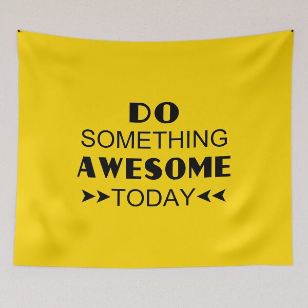 Item preview, Do Something Awesome Today | Positive Life Inspiration - Yellow designed and sold by 4wordsmovement.