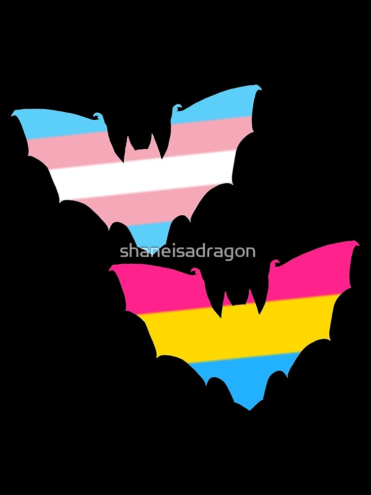 Pansexual Trans Pride Bats Drawstring Bag For Sale By Shaneisadragon Redbubble 6880