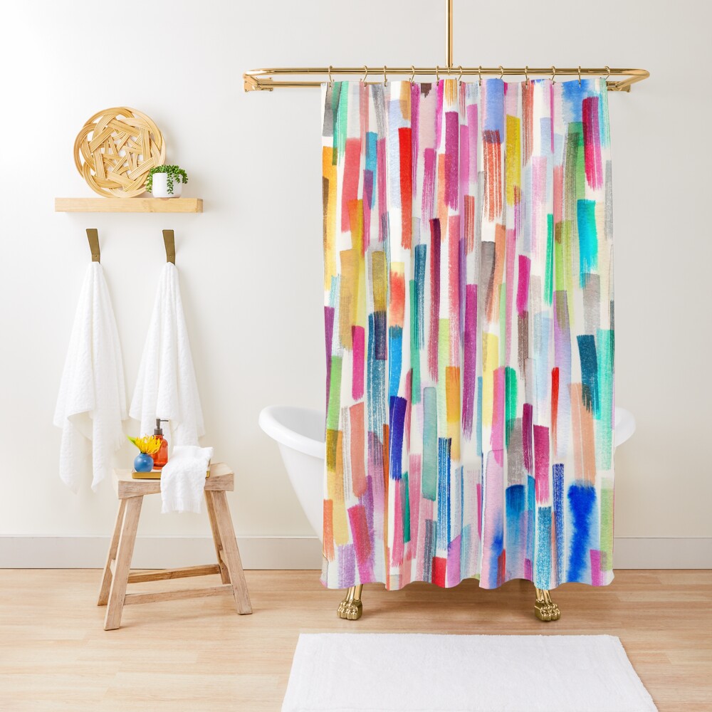 Colorful brushstrokes Shower Curtain
