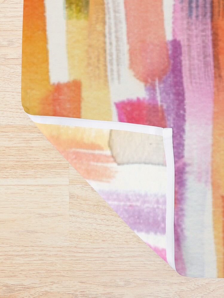 Alternate view of Colorful brushstrokes Shower Curtain