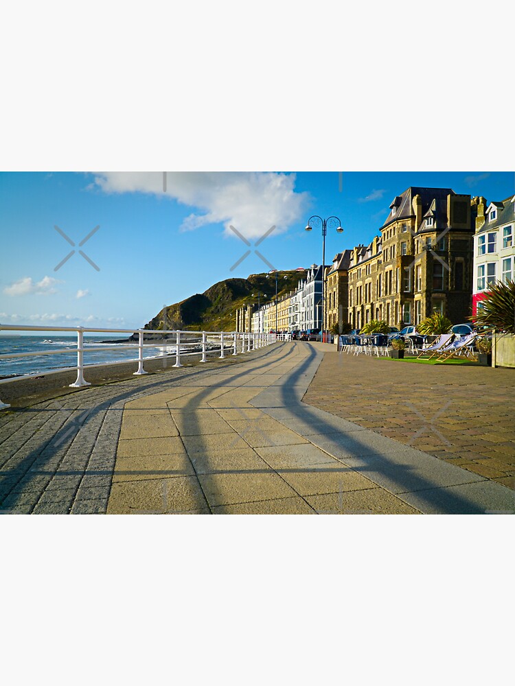 "Aberystwyth Seafront Promenade North Coastal Scenery" Sticker for