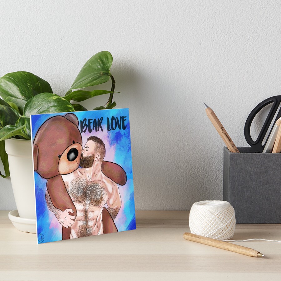 Bear Love Art Board Print