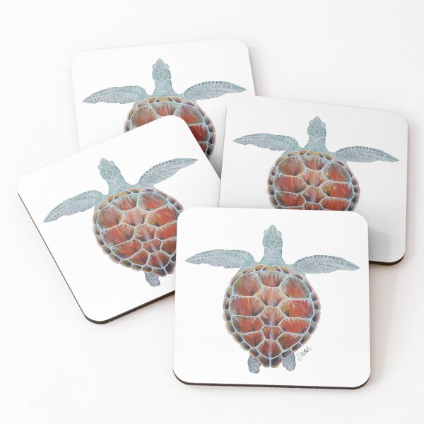 Item preview, Watercolor Sea Turtle  designed and sold by bluejayknits.