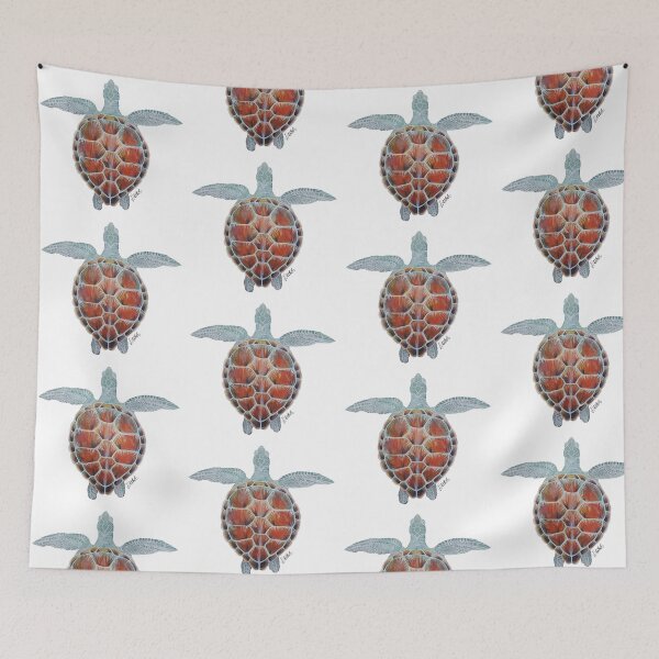 Item preview, Watercolor Sea Turtle  designed and sold by bluejayknits.