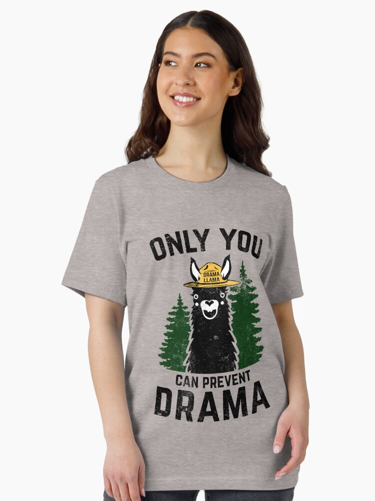 Thumbnail 1 of 7, Essential T-Shirt, The Original Only You Can Prevent Drama Llama GRUNGED - Smokey Bear Parody designed and sold by DesIndie.