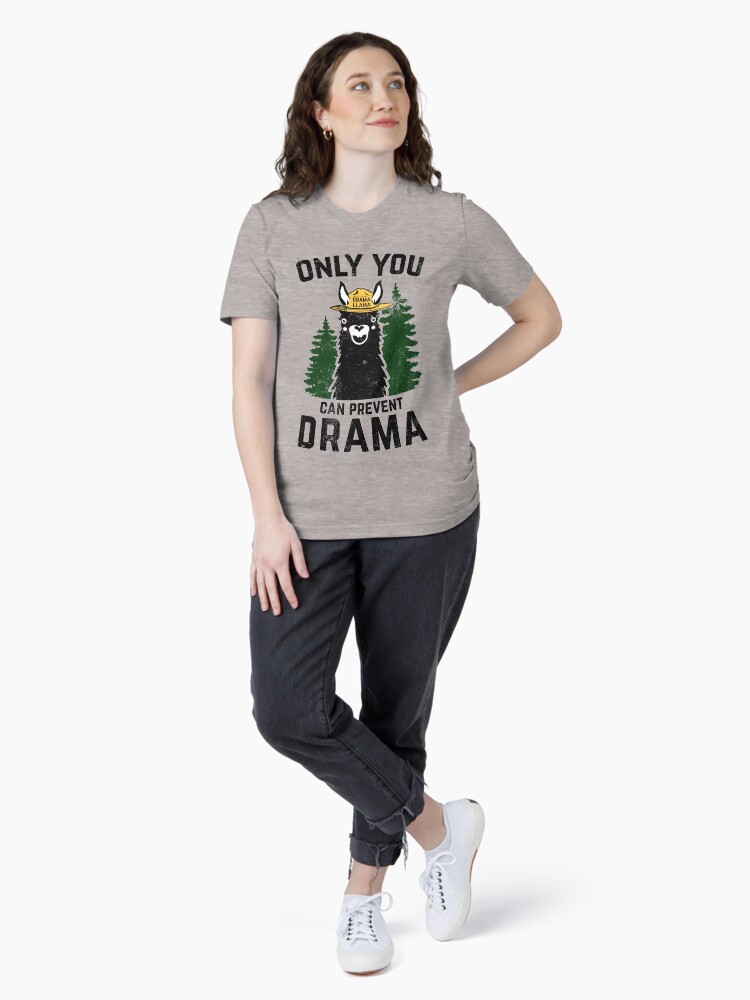 Thumbnail 4 of 7, Essential T-Shirt, The Original Only You Can Prevent Drama Llama GRUNGED - Smokey Bear Parody designed and sold by DesIndie.