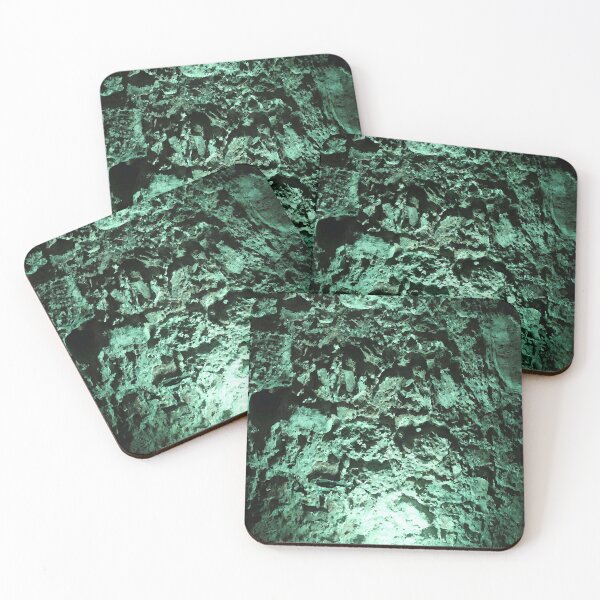 Item preview, Green cave wall water texture canvas unique art designed and sold by Kam-designs.