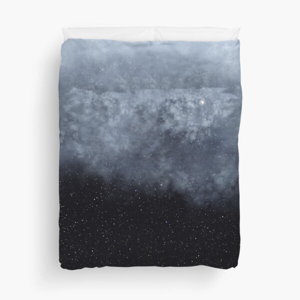 Blue veiled moon Duvet Cover