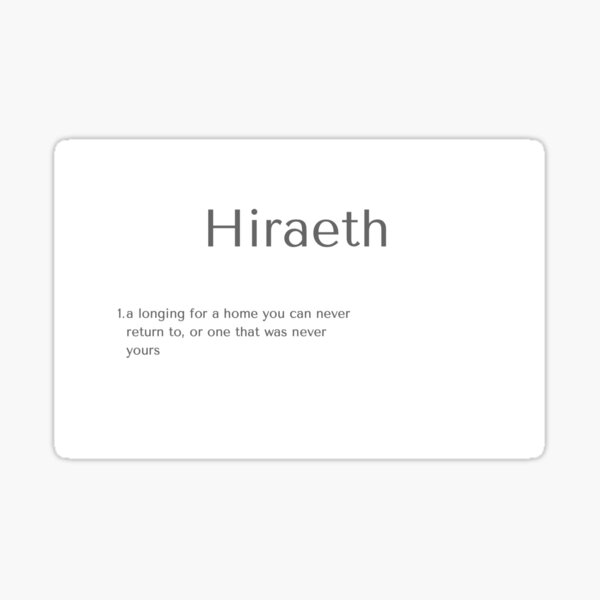 hiraeth-definition-sticker-for-sale-by-clary-taylor-redbubble