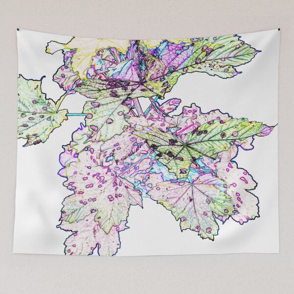 Item preview, Leaves on Black Background - Colour #1 designed and sold by Olympia Ellinas.