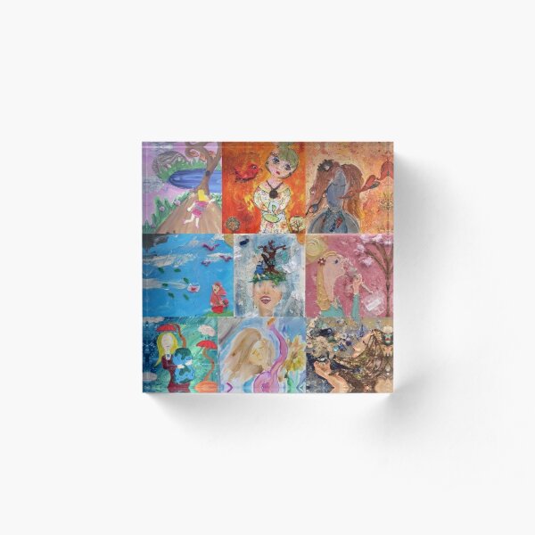 Kaleidoscopic Joy Acrylic Block