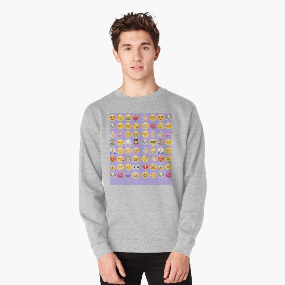 Pastell lila Emoji Pullover