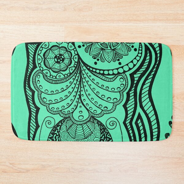 Item preview, Zentangle pattern green designed and sold by lenaliluna.