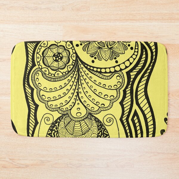 Item preview, zentangle pattern yellow designed and sold by lenaliluna.