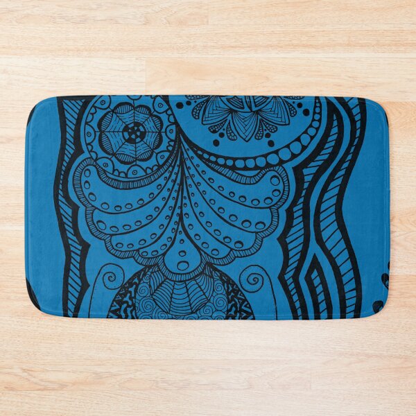 Item preview, Zentangle pattern blue designed and sold by lenaliluna.