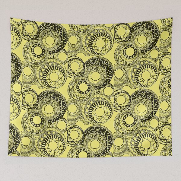 Item preview, Mandala Circles yellow designed and sold by lenaliluna.