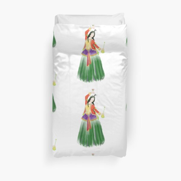 A Persian Girl and Wine Duvet Cover