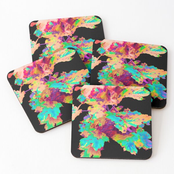 Item preview, Leaves on Black Background - Colour #3 designed and sold by Olympia Ellinas.