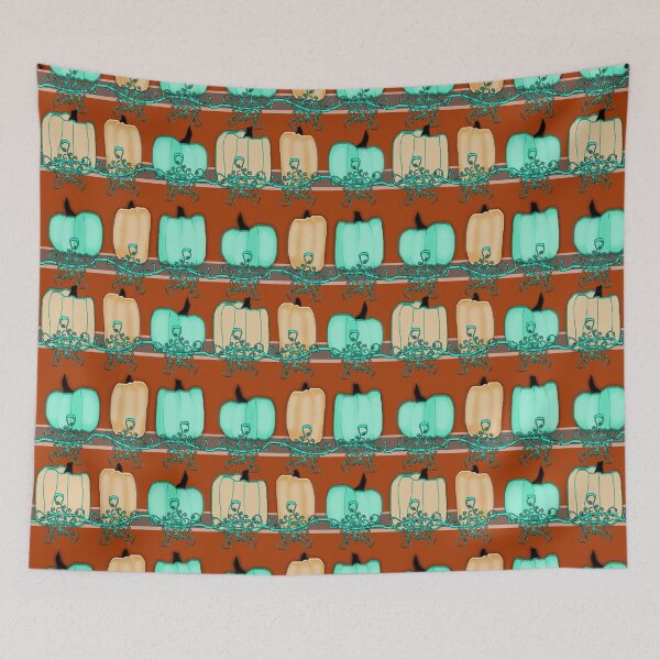 Item preview, Bluegreen Pumpkins designed and sold by bloomingvine.