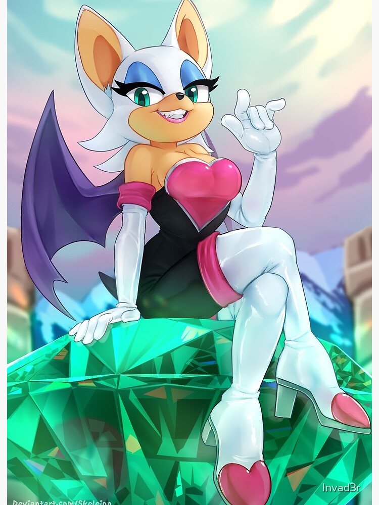 Fan art of female sonic the hedgehog with rouge