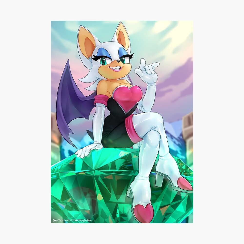 Fan art of female sonic the hedgehog with rouge