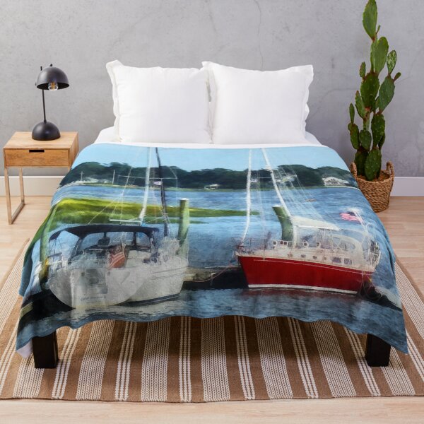 Item preview, Norwalk, CT - Two Docked Sailboats  designed and sold by Susan Savad.