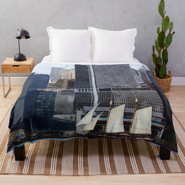 Item preview, Manhattan NY - Schooner Seen From Liberty State Park designed and sold by Susan Savad.