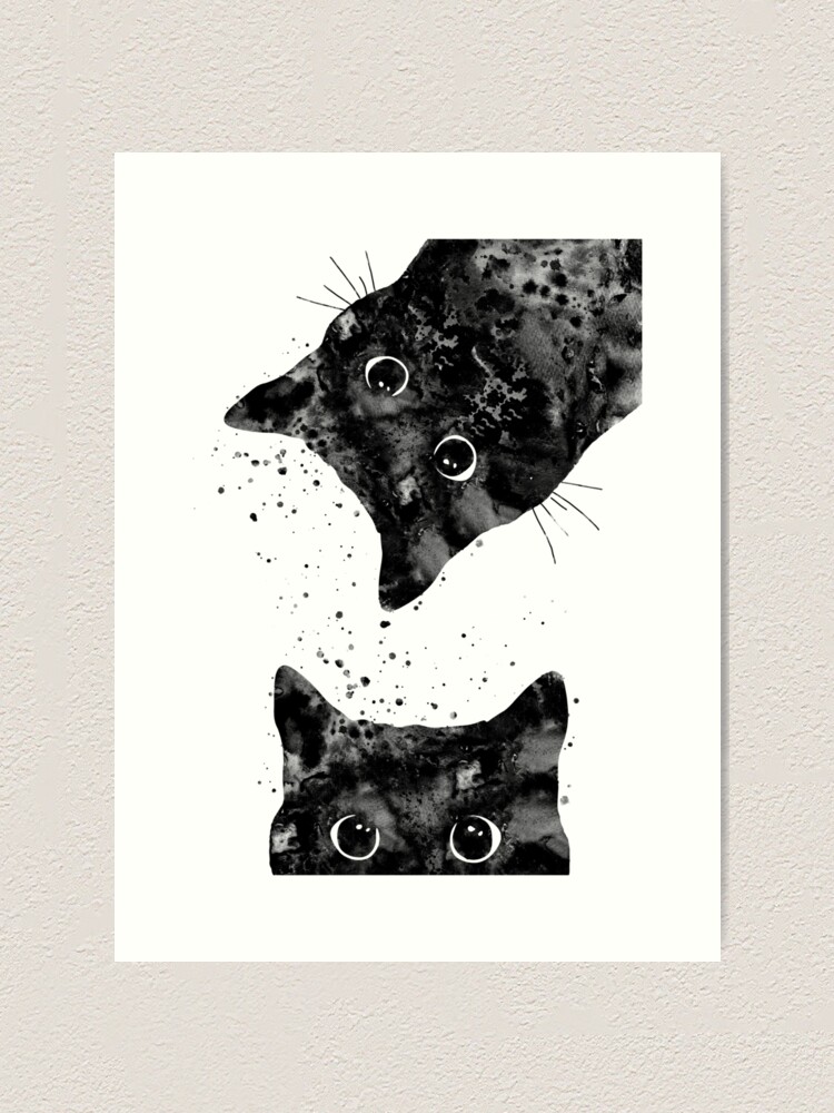 sneaky cat Art Print