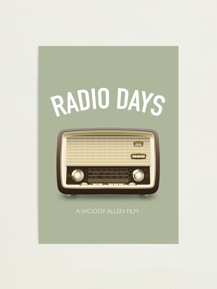 Alternate view of Radio Days - Alternative Movie Poster Photographic Print