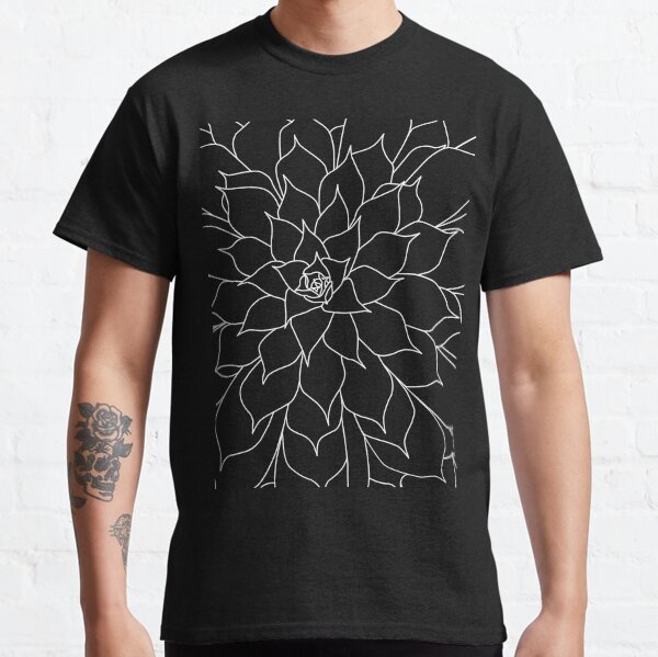 Black and White Succulent Classic T-Shirt