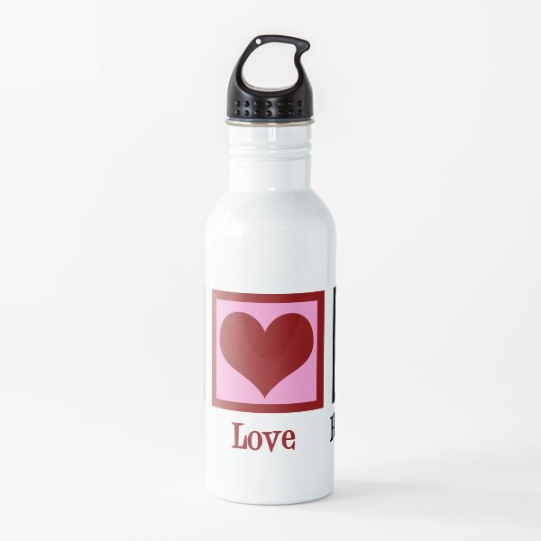 Peace Love Halloween Cute Orange Jack O Lantern Water Bottle