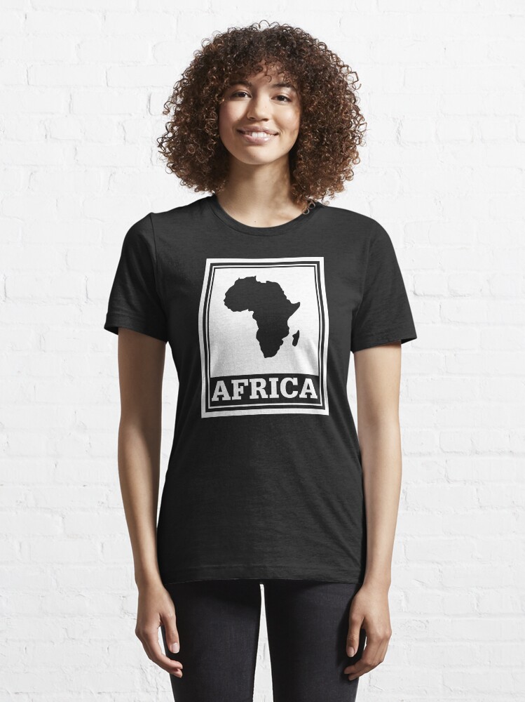 Alternate view of African pride with Afrca map Essential T-Shirt