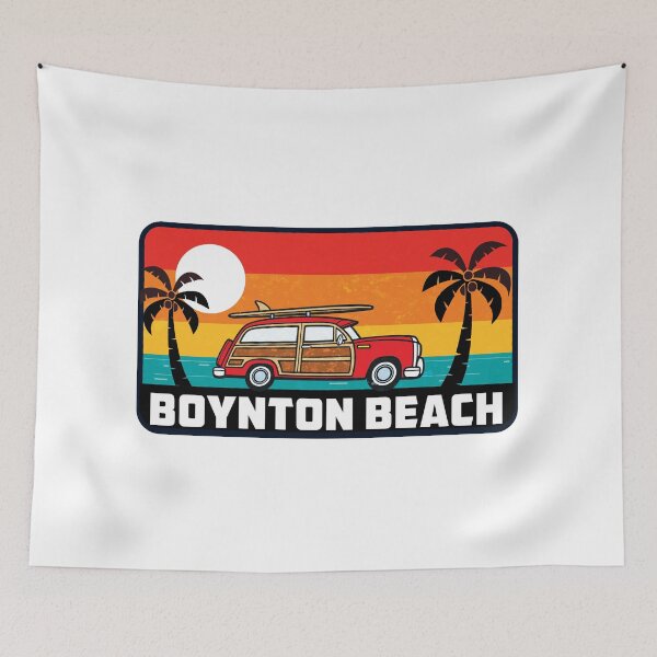 Item preview, Boynton Beach Florida Surfing Woodie Surf Surfer Surfboard designed and sold by DESTINATIONS DECAL.