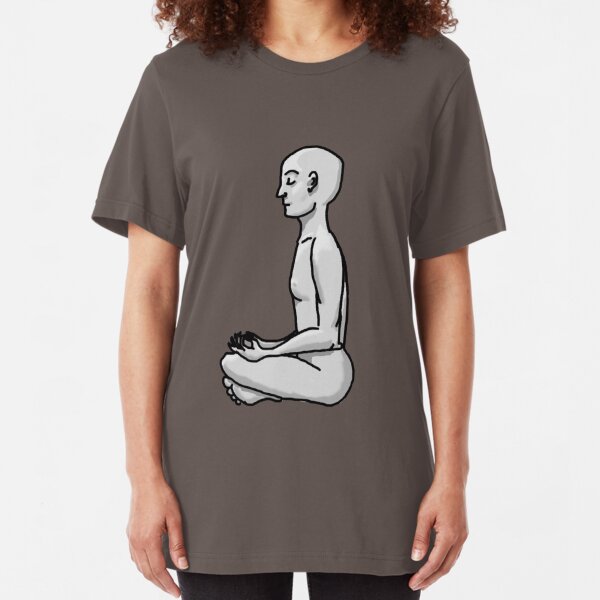 Meditating Man Slim Fit T-Shirt