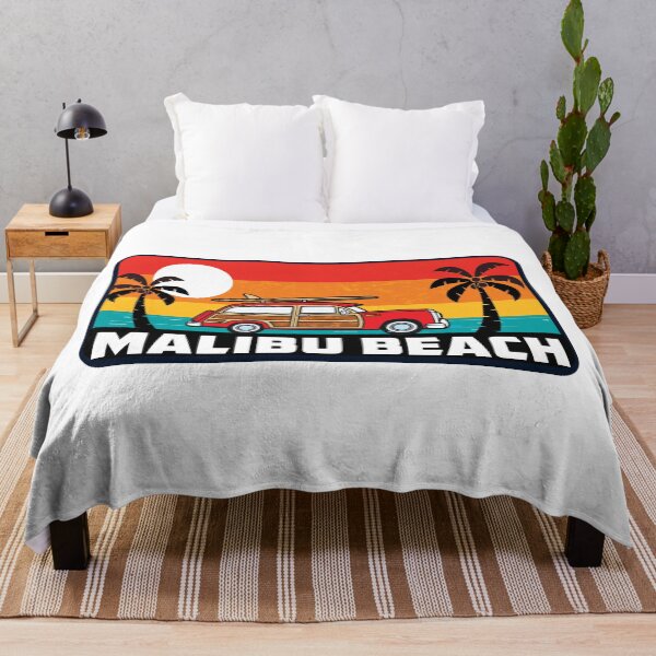 Item preview, Malibu Beach California Surfing Woodie Surf Surfer Surfboard designed and sold by DESTINATIONS DECAL.