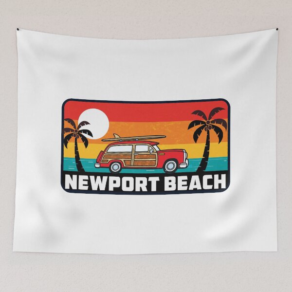Item preview, Newport Beach California Surfing Woodie Surf Surfer Surfboard designed and sold by DESTINATIONS DECAL.