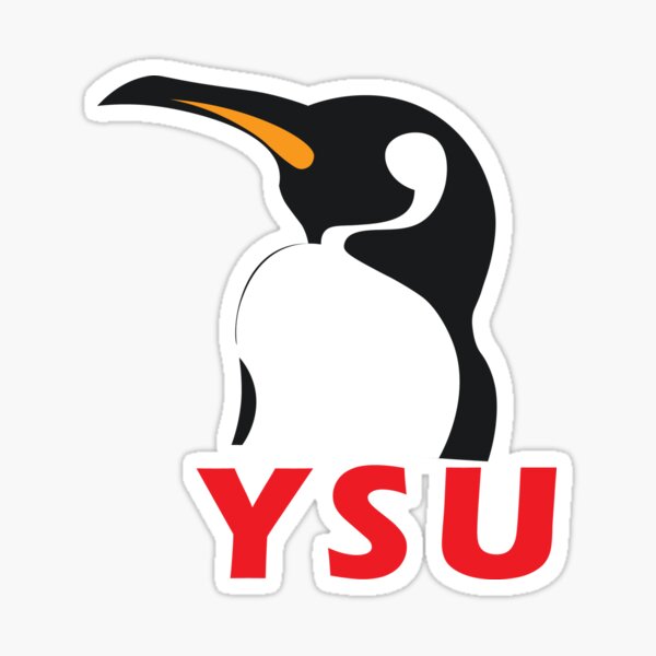 "YSU Penguin " Sticker By SFNerdyGirl2 | Redbubble