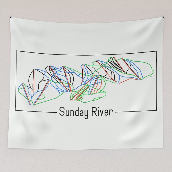 Item preview, Sunday River Colored Trail Map designed and sold by ChasingGnarnia.