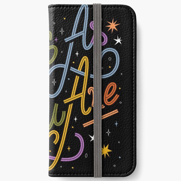 Love As You Are - Rainbow hand lettering LGBT iPhone Wallet