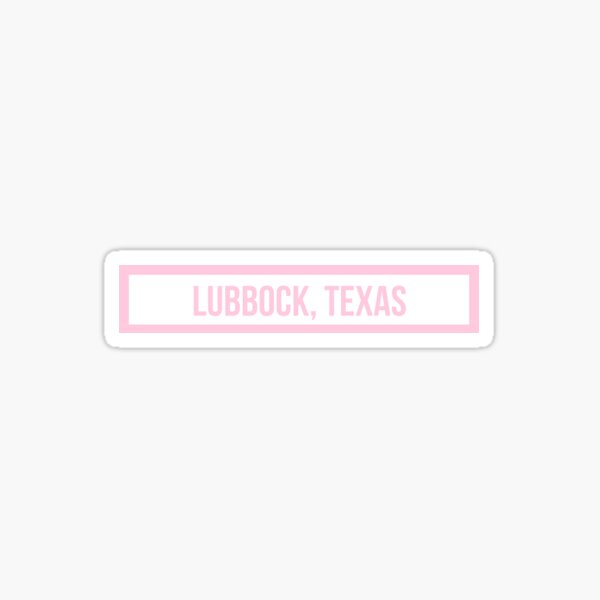 quot Lubbock Pink quot Sticker by emilykroll Redbubble