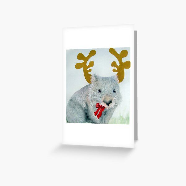 "Christmas Wombat" Greeting Card