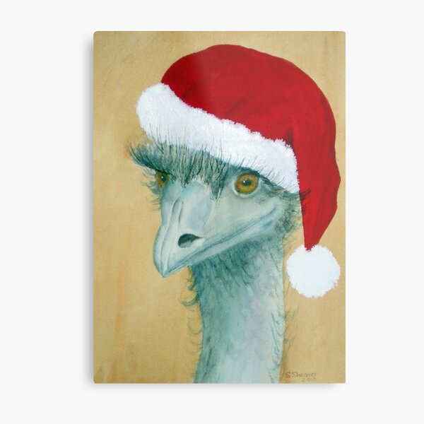 "Christmas Emu" Metal Print
