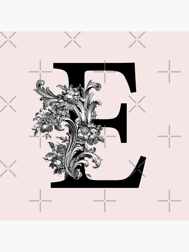 Monogram M Floral Sticker by Quaintrelle, Redbubble