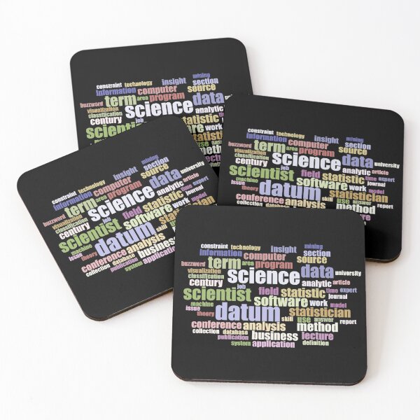 Item preview, Data Science Design - Word Cloud of Key Terms Colored designed and sold by geeksta.