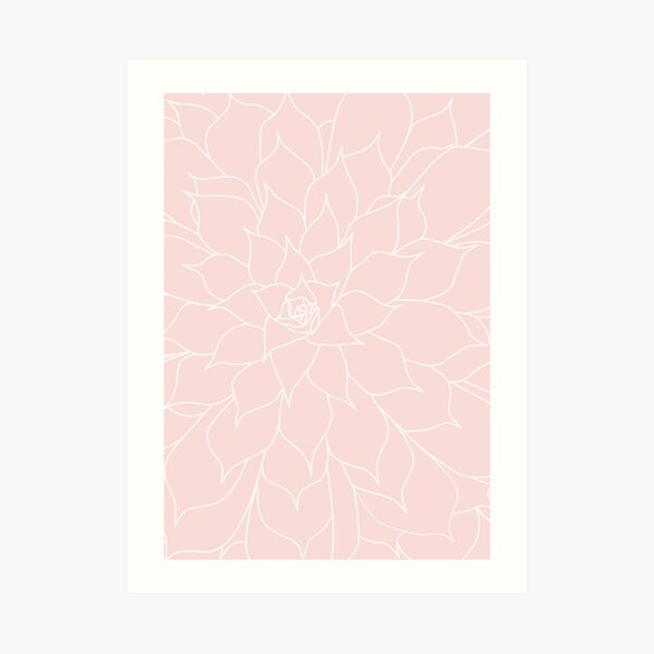 Rose Quartz Succulent Art Print