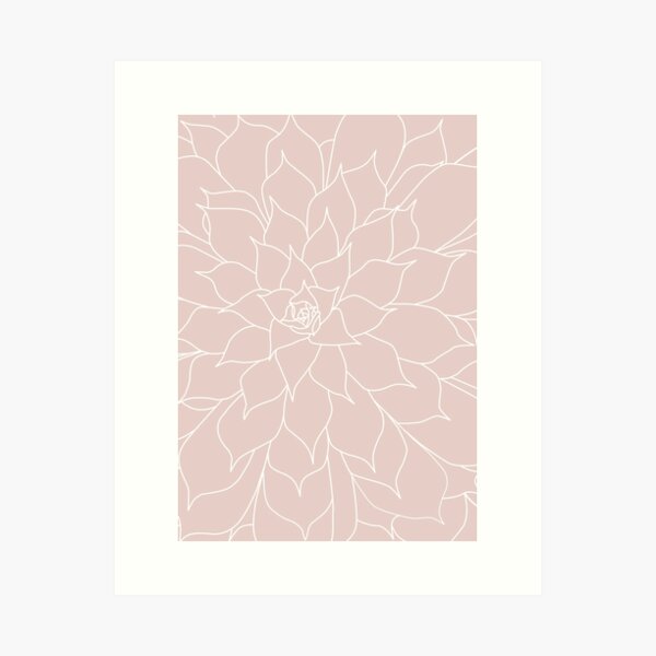 Blush Pink Succulent Art Print