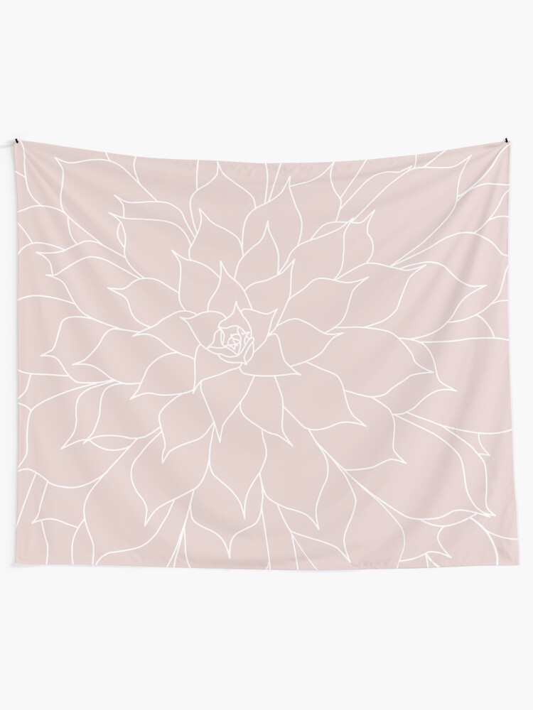 Alternate view of Blush Pink Succulent Tapestry