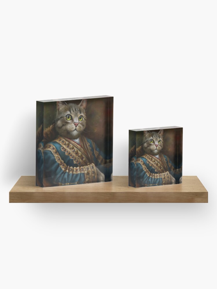 Alternate view of The Hermitage Court Outrunner Cat, alternative proportions Acrylic Block
