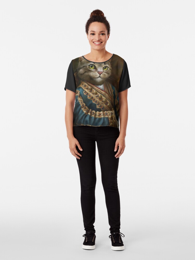 Alternate view of The Hermitage Court Outrunner Cat, alternative proportions Chiffon Top